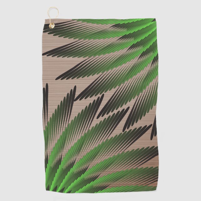 Partial Green Ferns Golfhandtuch (Vorderseite)