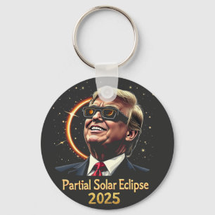 Partial Solar Eclipse 2025 Astronomie Trump Schlüsselanhänger
