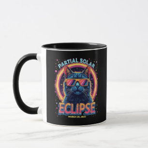 Partial Solar Eclipse 2025 Cat Kitten Tasse