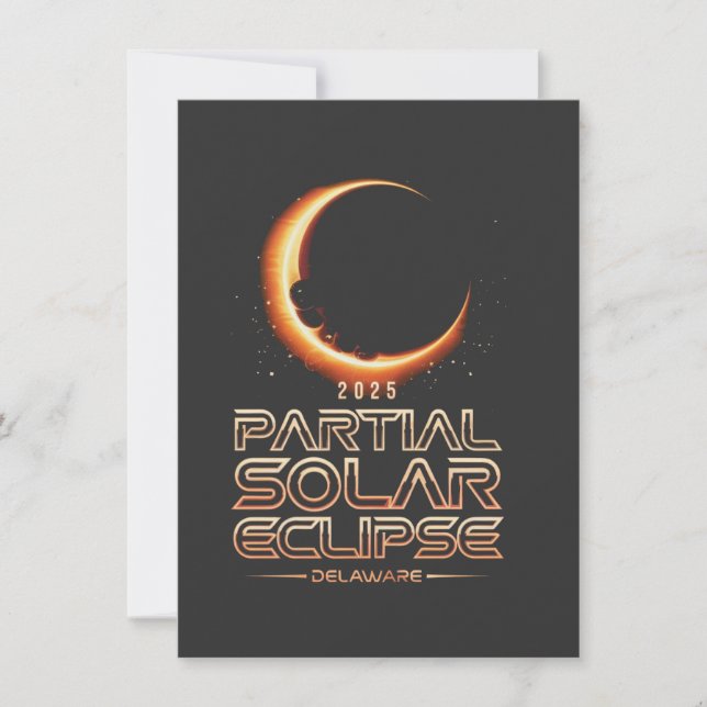 Partial Solar Eclipse New Jersey 2025 Einladung (Vorderseite)