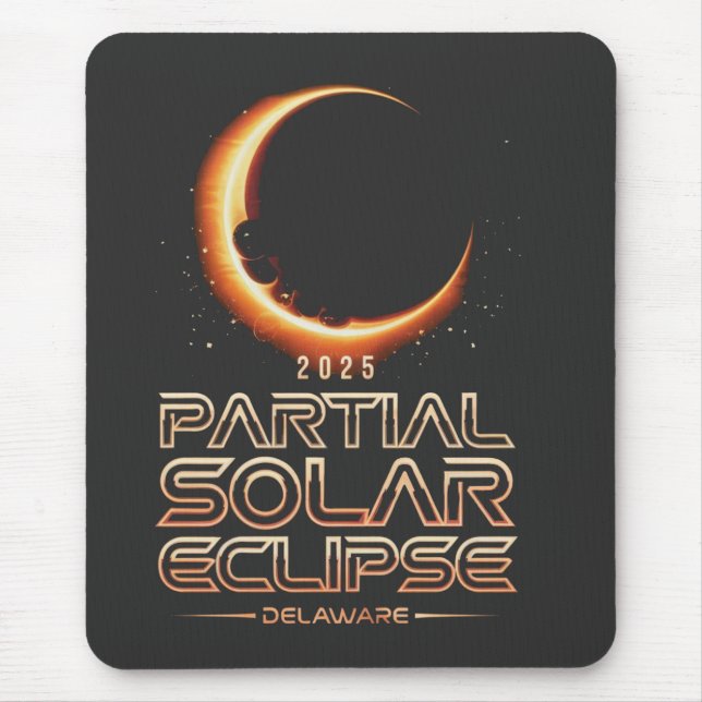 Partial Solar Eclipse New Jersey 2025 Mousepad (Vorne)