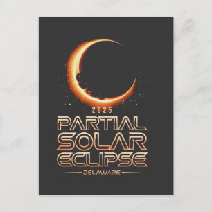 Partial Solar Eclipse New Jersey 2025 Postkarte