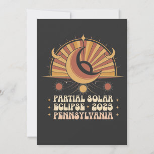 Partial Solar Eclipse Pennsylvania 2025 Feiertagskarte