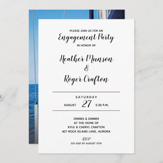 PARTICIPANTS PERSONNALISÉS Invitations | Ajouter u (Devant / Derrière)