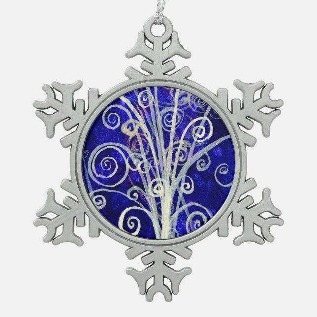 Particle Bouquet Pewter Holiday Ornament (Vorderseite)