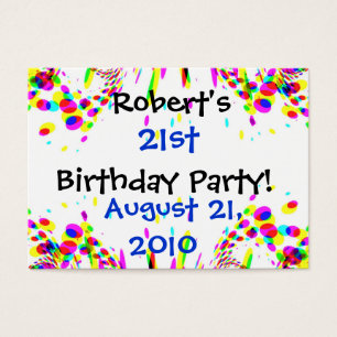 Partie colorée d'amusement 21ème ! Carte