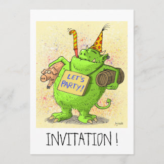 partie de let´s ! carte drôle d'invitation