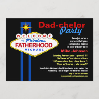 Partie de Papa-chelor - invitations de barillet de