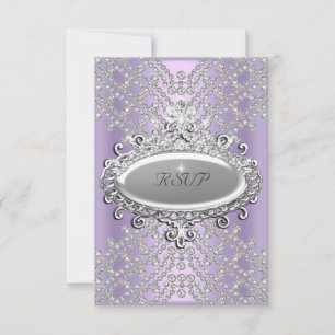 Partie de réponse RSVP Lilac Purple Diamant blanc