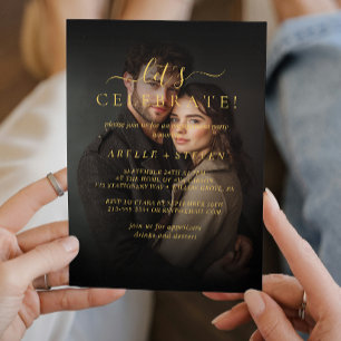 Partie d'engagement Photo personnalisée Invitation