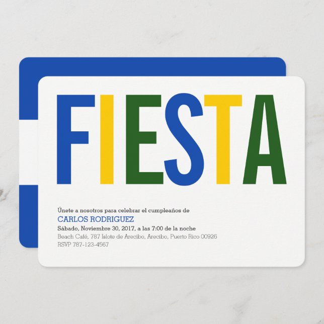 Partie : Invitations : Le Salvador : Drapeau (Devant / Derrière)