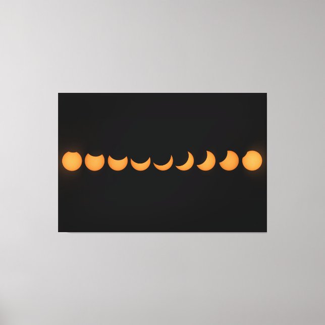 Partielle Solar Eclipse Progress Serie Leinwanddruck (Vorderseite)