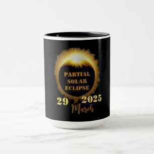Partielles Solar-Eclipse-Ereignis 2025 Party anzei Tasse