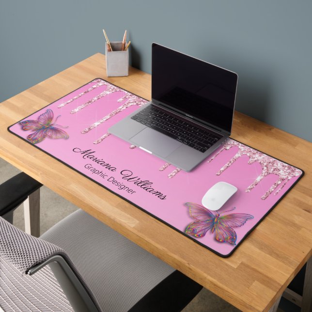 parties scintillant à gouttes roses girly papterfl (Bureau 2)
