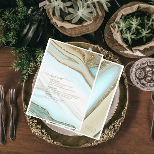 Parties scintillant Abstraite Strata Mariage Menu 