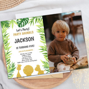 Parties scintillant Animaux des bois Invitations a