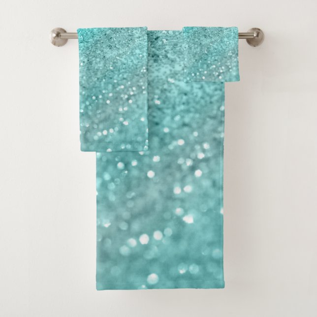 Parties scintillant Aqua Turquoise Océan #1 (En situation)