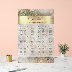 Parties scintillant Aquarelle et Liste des prix