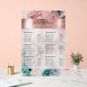 Parties scintillant Aquarelle Rose Gold Foil Tarif