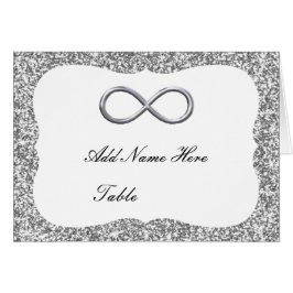 Parties scintillant Argent Infinie Table Place Car