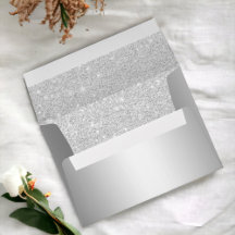 Parties scintillant argent ombre mariage métalliqu