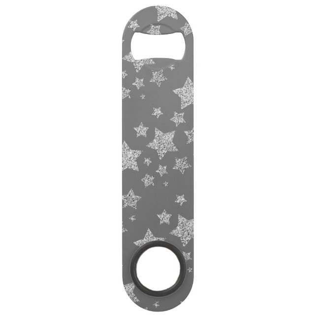 Parties scintillant argent scintille Étoiles motif (Devant)