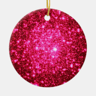 Parties scintillant Astral Hot rose ornements de N