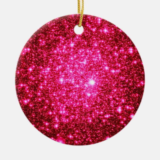 Parties scintillant Astral Hot rose ornements de N (Devant)