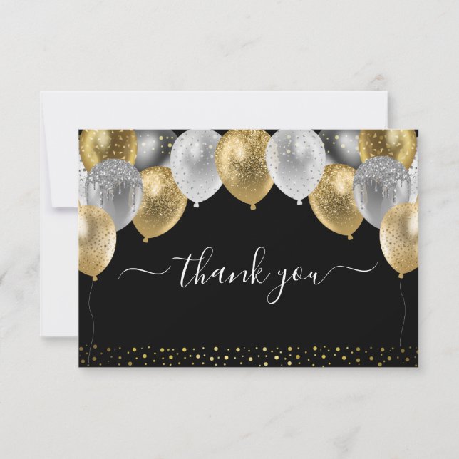 Parties scintillant Ballons Merci (Devant)