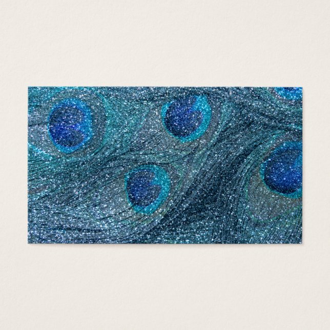 parties scintillant bleue brumeuse plumes paon (Devant)