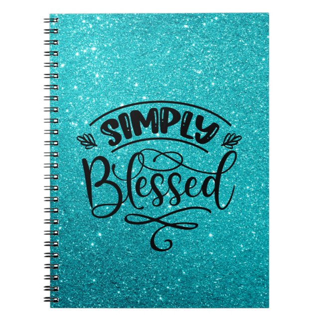 Parties scintillant bleue | Carnet tout simplement (Devant)