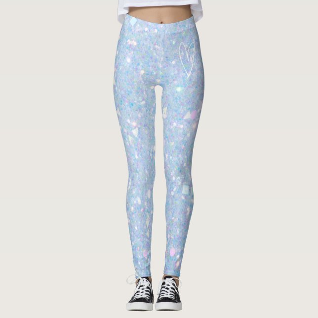 Parties scintillant Bleue Parkly  Femme Leggings (Devant)
