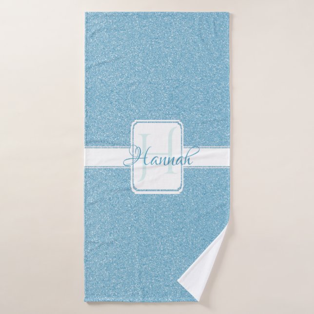 Parties scintillant Bleue Serviettes de bain perso (Serviette de bain)