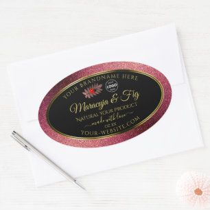 Parties scintillant Bourgogne Noir Étiquettes Lady