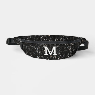 Parties scintillant brillante noire et blanche Mon