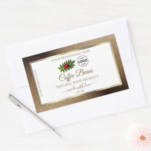 Parties scintillant Brown Blanc Produit Étiquettes