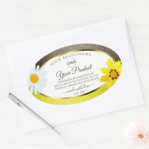 Parties scintillant Brown Jaune Étiquettes de prod