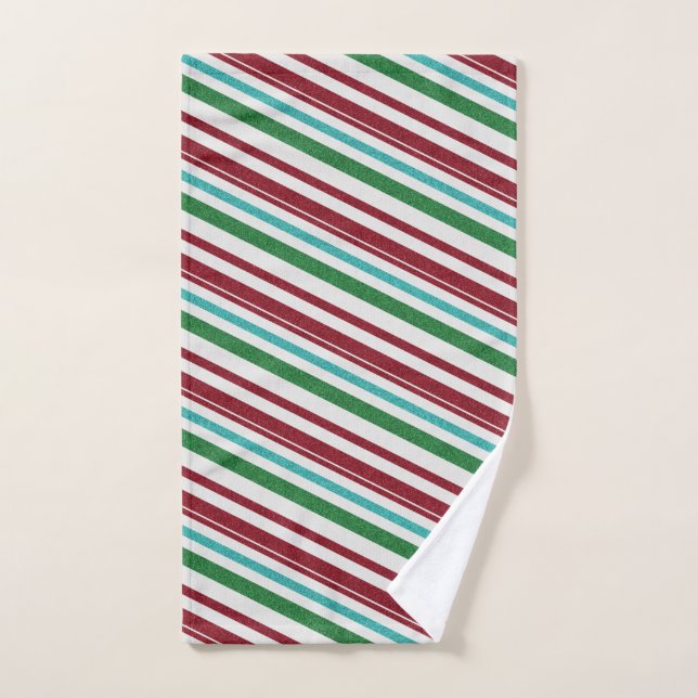 Parties scintillant Candy Stripes (Serviette à main)