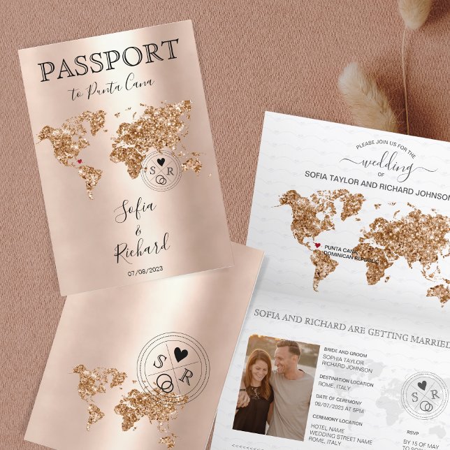 Parties scintillant Carte du monde de passeport de (Créateur téléchargé)