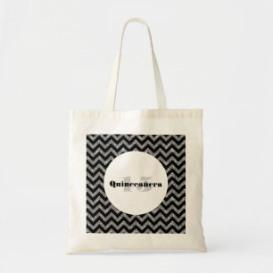 Parties scintillant Chevron Argent Sac fourre-tout