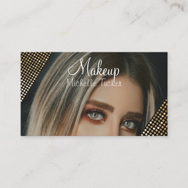 Parties scintillant chic glam maquillage Cartes de (Devant)