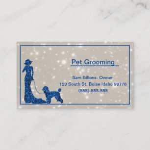 Parties scintillant Chien Grooming Carte de visite