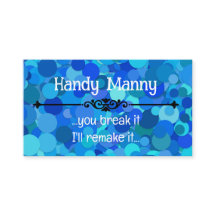Parties scintillant confetti bleu Carte de visite