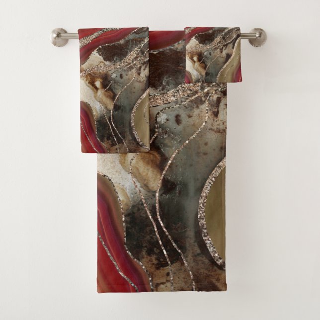 Parties scintillant d'Agate de marbre liquide Glam (En situation)