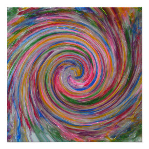 Parties scintillant de bonbons Swirl Poster parfai