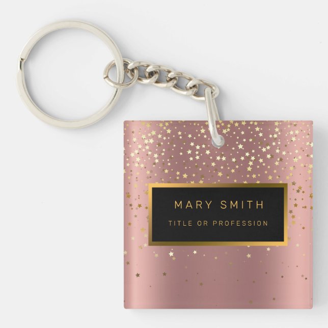 Parties scintillant de luxe 2 en 1 Gold rose Star  (Devant)