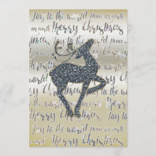 Parties scintillant de Noël REINDEER Invitation de