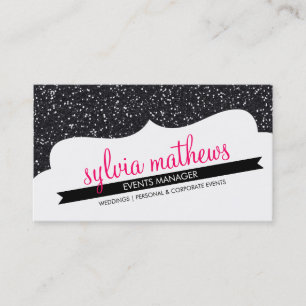 parties scintillant design carte de visite brillan