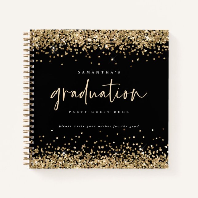 Parties scintillant d'or 2022 Graduation Livre d'i (Devant)