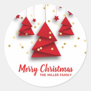 Parties scintillant d'or Arbre de Noël Stickers m